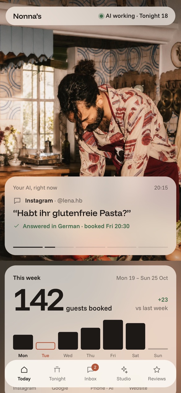 La app de AIOLI en un móvil