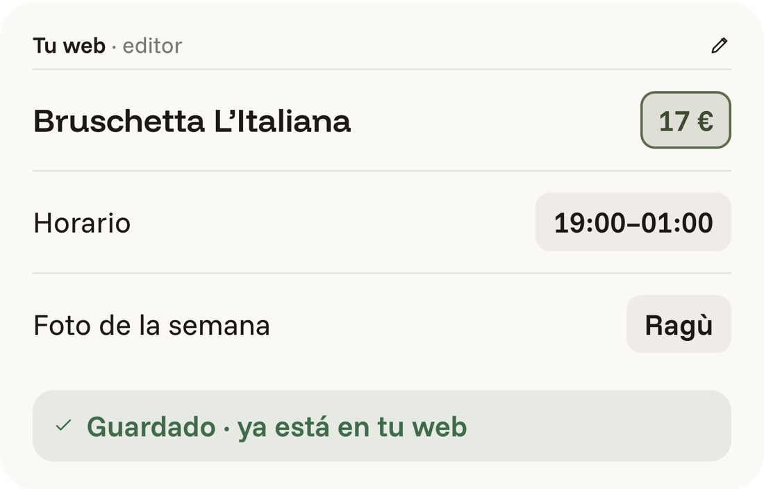 El editor de la web